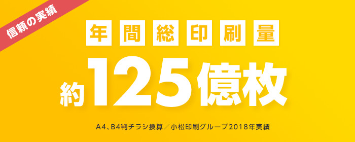 年間総印刷量約125億枚